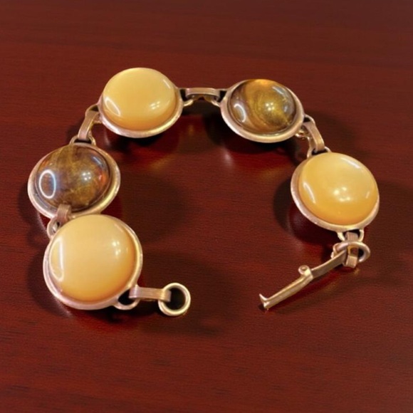 Handcrafted Bracelet Gold tone with Beads different colors New - Picture 10 of 11